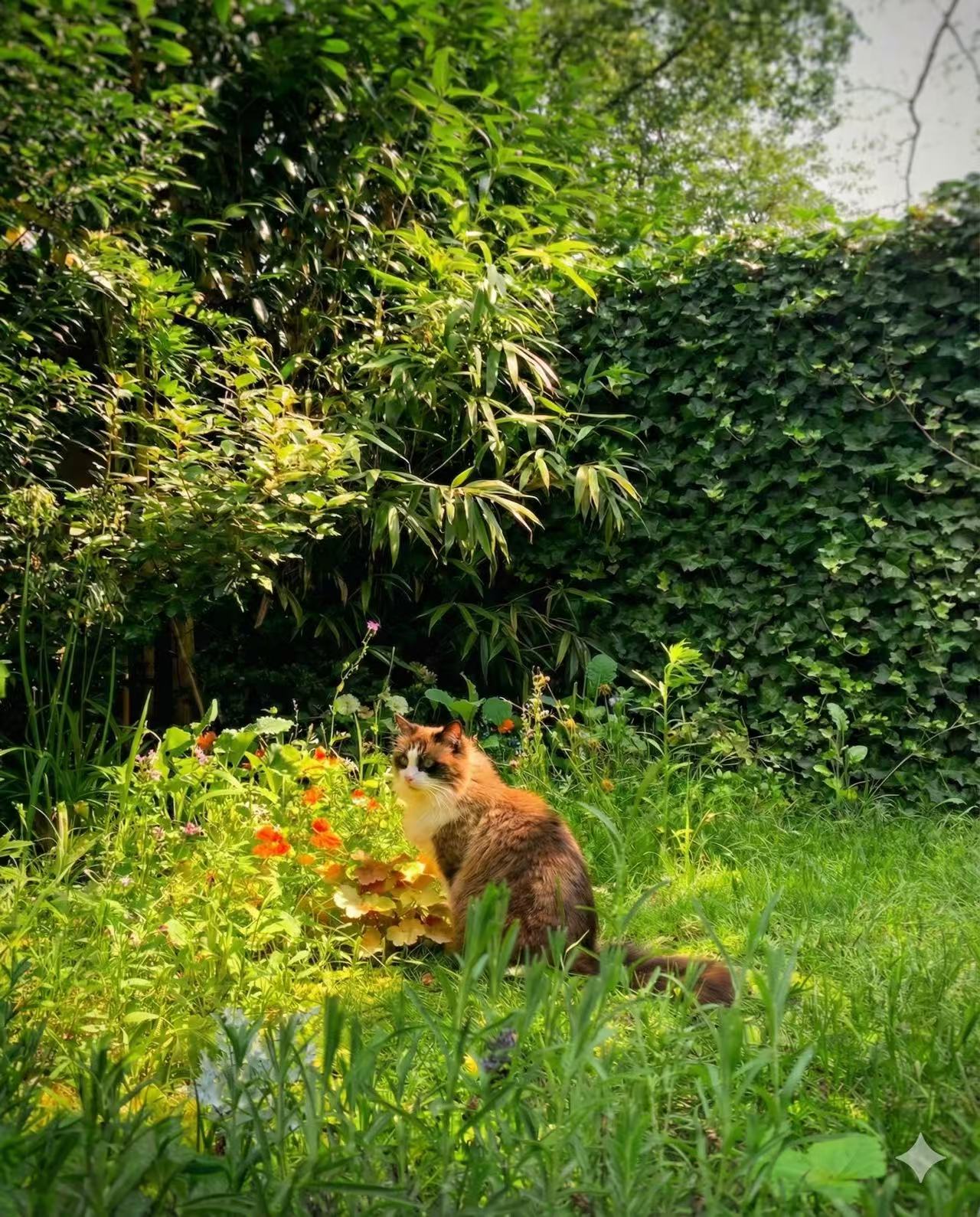 Thor the Cat in the Garden